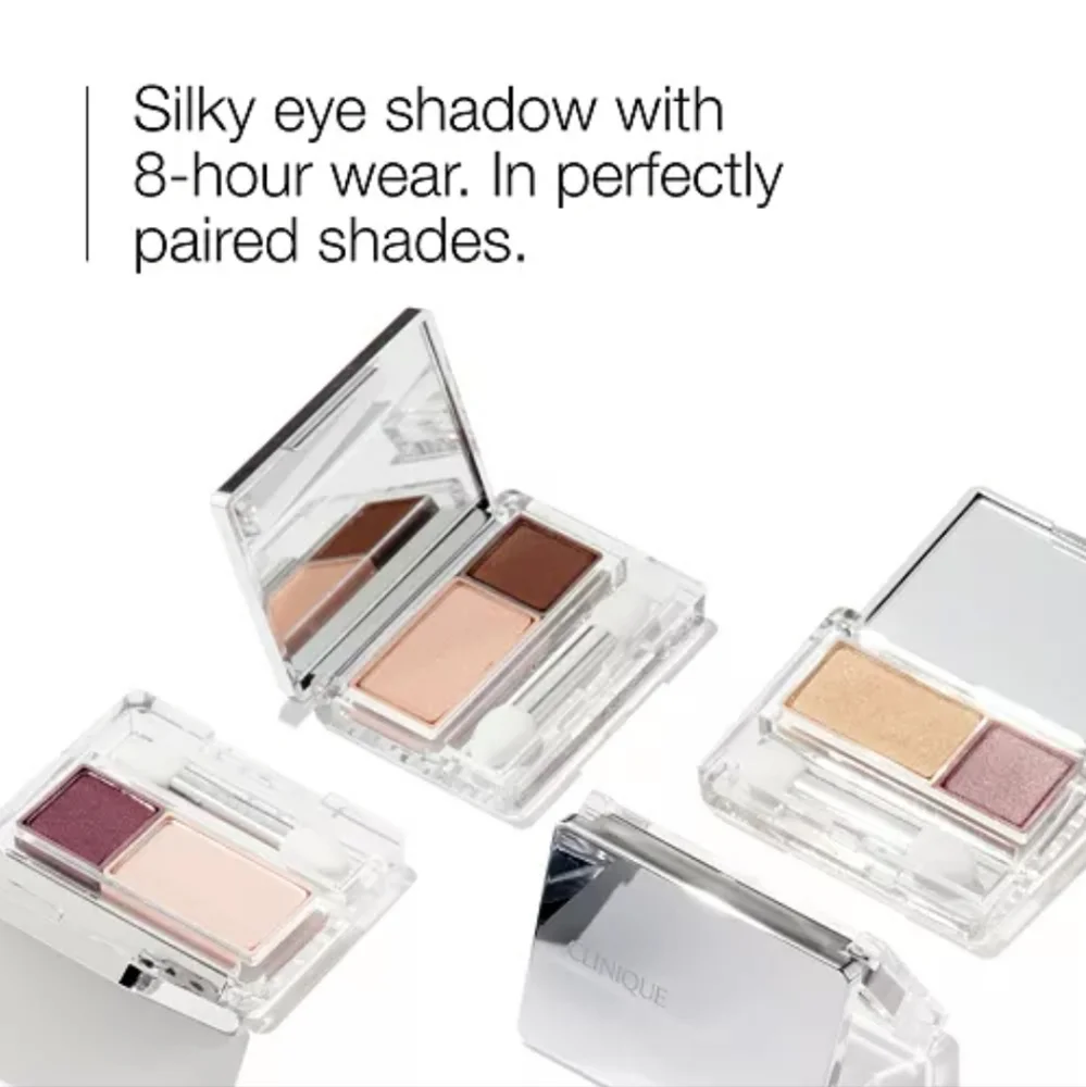 Clinique All About Shadow Duo Eyeshadow, 0.05 oz In Strawberry Fudge #14 - Picture 4 of 9